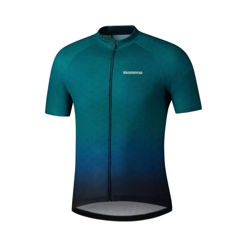 jersey shimano team hombre l verde-navy cw-jsps-ve31m